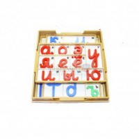 Большой подвижный деревянный алфавит - прописные прямые буквы - Товары для образования