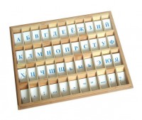 Печатный алфавит на пластиковых табличках. Синий - Товары для образования