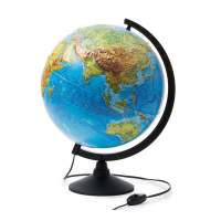 Глобус Земли физический  с подсветкой D=320 мм - «globural.ru» - Минусинск