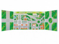 Доска магнитно-маркерная комбинированная, панорамная, трехэлементная "Дорожное движение в городе" - Товары для образования