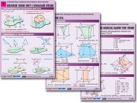 Комплект таблиц по геометрии "Стереометрия. Основные построения в пространстве" (8 табл., А1, лам.) - «globural.ru» - Минусинск