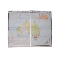 Учебная карта "Австралия и Новая Зеландия" (экономическая) 1100*1340 мм (матовое, 2-стороннее лам.) - «globural.ru» - Минусинск