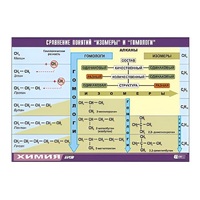 Таблица демонстрационная "Сравнение понятий изомер и гомолог" (винил 70x100) - «globural.ru» - Минусинск