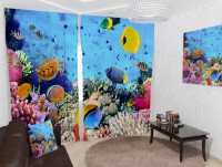 Комплект светонепроницаемых штор "Коралловый риф" - Товары для образования