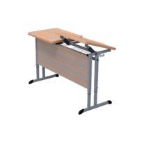 Стол ученический двухместный с наклоняемыми столешницами - «globural.ru» - Минусинск