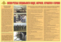 Плакат "Военно-учетные специальности солдат, матросов, сержантов и старшин" - «globural.ru» - Минусинск