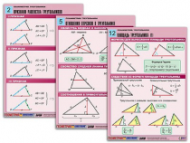 Комплект таблиц по геометрии "Планиметрия. Треугольники" (14 табл., формат А1, лам.) - «globural.ru» - Минусинск
