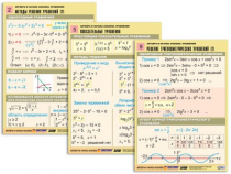 Комплект таблиц "Алгебра и начала анализа. Уравнения" (10 табл., формат А1, лам) - «globural.ru» - Минусинск