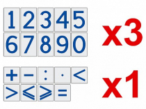Комплект магнитов (демонстрационных) для школьной доски "Цифры и знаки" - «globural.ru» - Минусинск