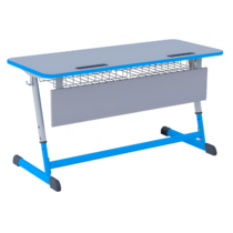 Парта Nomad двухместная регулируемая по высоте с полиуретановой кромкой - «globural.ru» - Минусинск