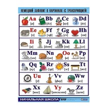 Таблица демонстрационная "Немецкий алфавит в картинках" (винил 70х100) - «globural.ru» - Минусинск