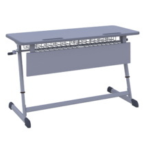 Парта двухместная Nomad V с полиуретановой кромкой регулируемая по высоте  - «globural.ru» - Минусинск