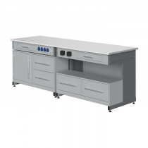 Стол лабораторный демонстрационный с электрическими розетками, автоматами аварийного отключения тока - «globural.ru» - Минусинск