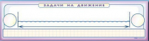 Панно (демонстрационное) магнитно-маркерное "Задачи на движение" + комплект тематических магнитов - «globural.ru» - Минусинск