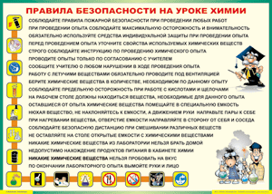 Таблица Правила безопасности на уроке химии 1000*1400 винил	 - «globural.ru» - Минусинск