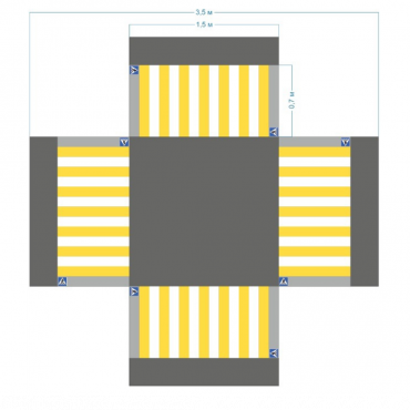 Имитация четырехстороннего перекрестка 5,5*4,5 м - «globural.ru» - Минусинск