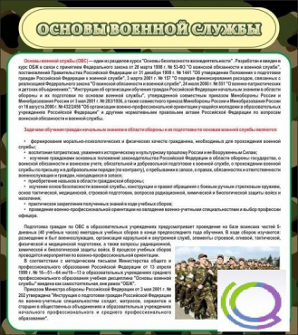 Стенд "Основы военной службы" - «globural.ru» - Минусинск